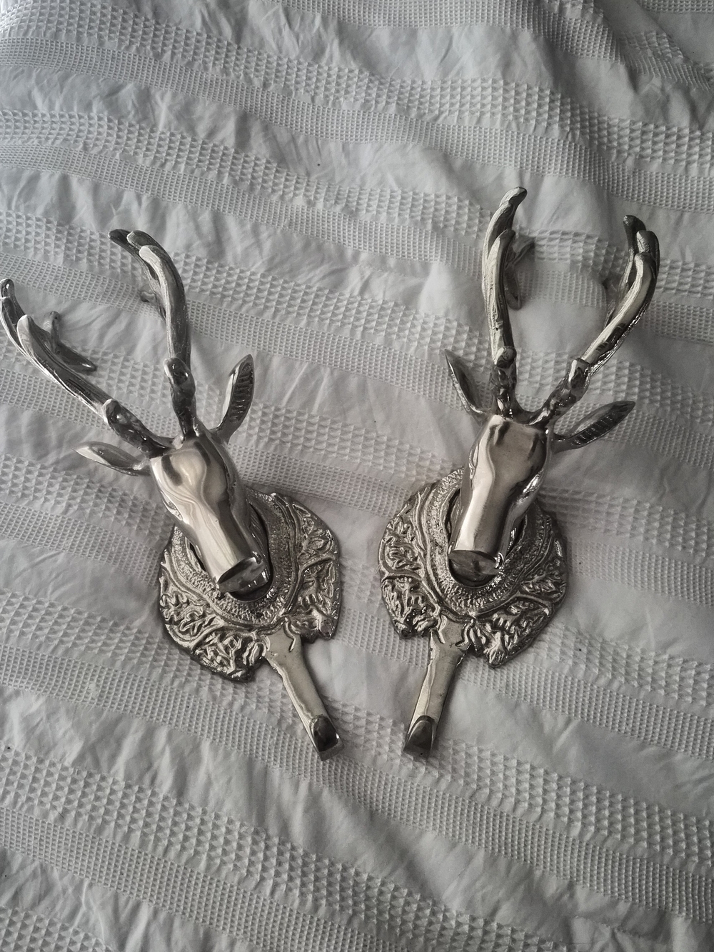 Deer Metal Wall Hooks (Pair)